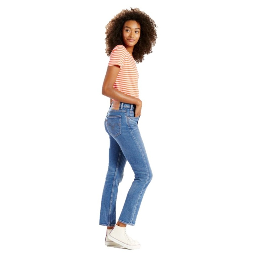 Vtg 70's Levis 505c Womens Slim Fit Cropped Jeans - Picture 3 of 8